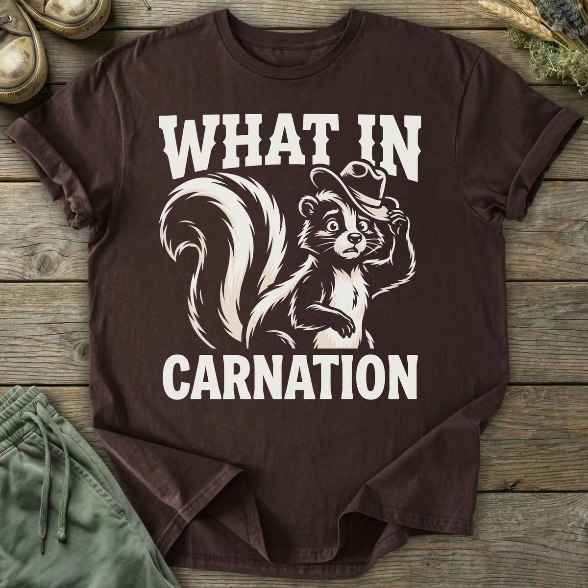 Printify T-Shirt What In Carnation T-Shirt