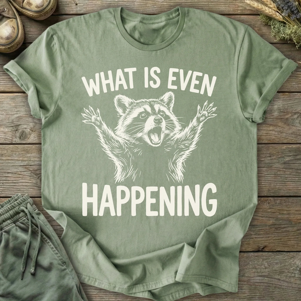 Printify T-Shirt What Is Even Happening T-Shirt