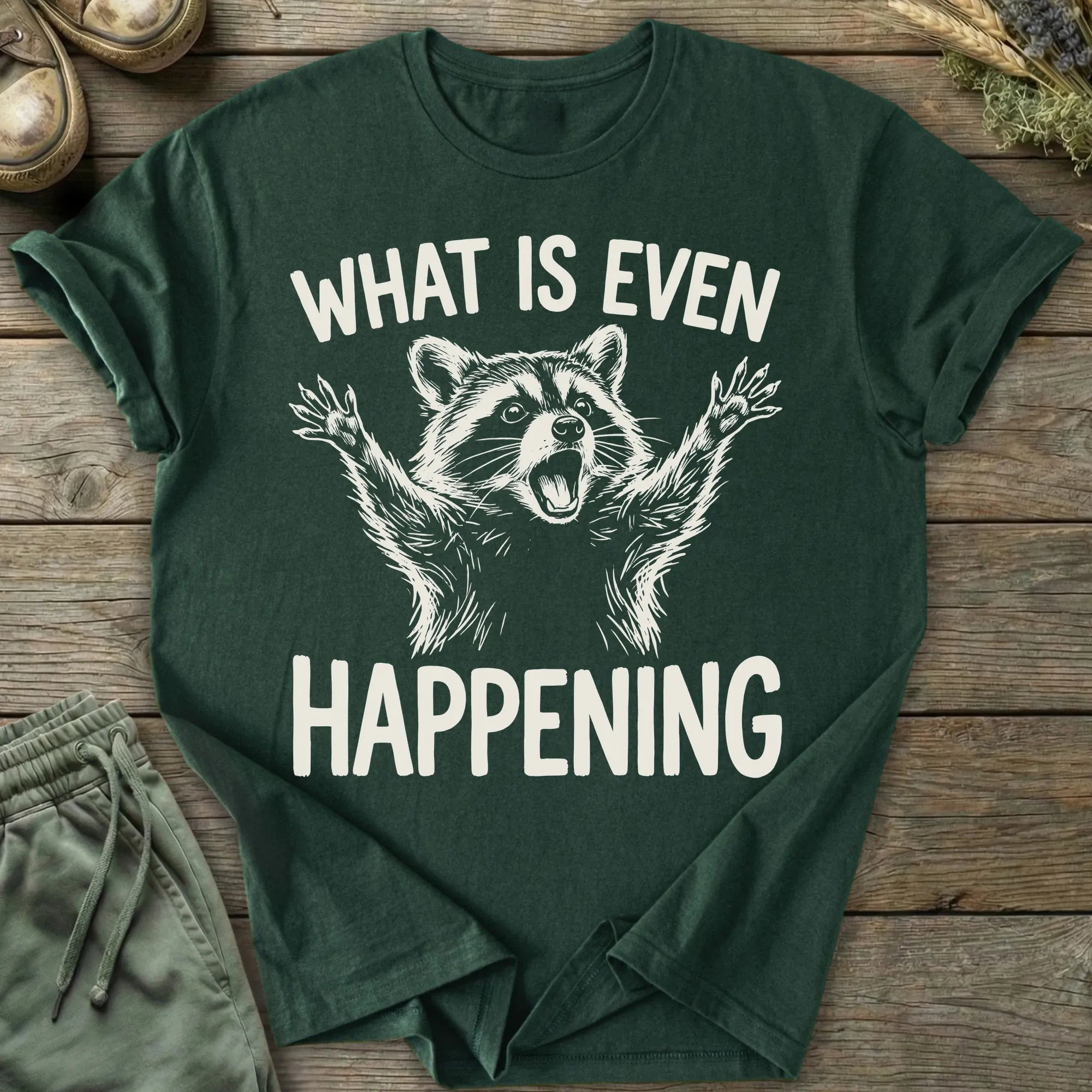 Printify T-Shirt What Is Even Happening T-Shirt