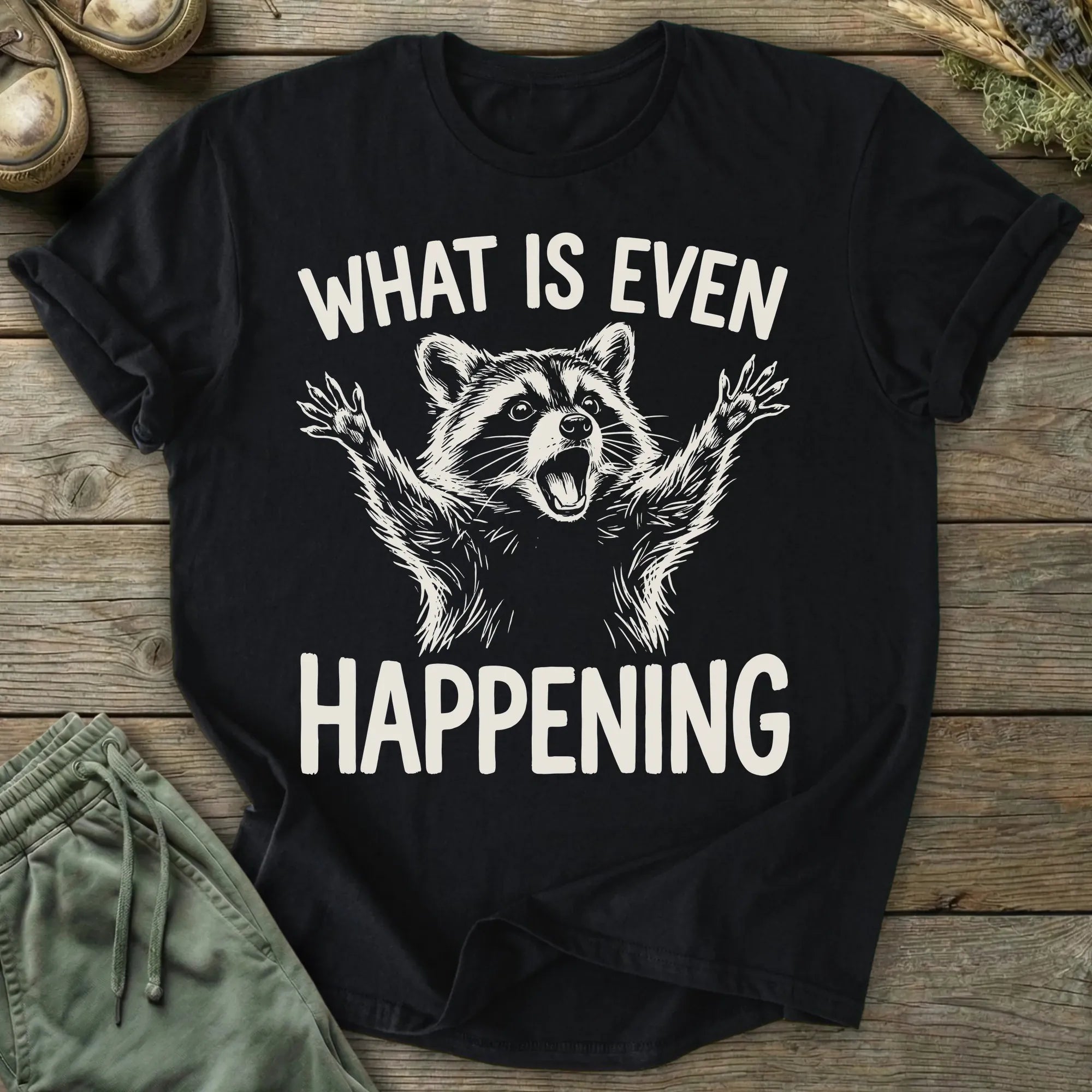 Printify T-Shirt What Is Even Happening T-Shirt