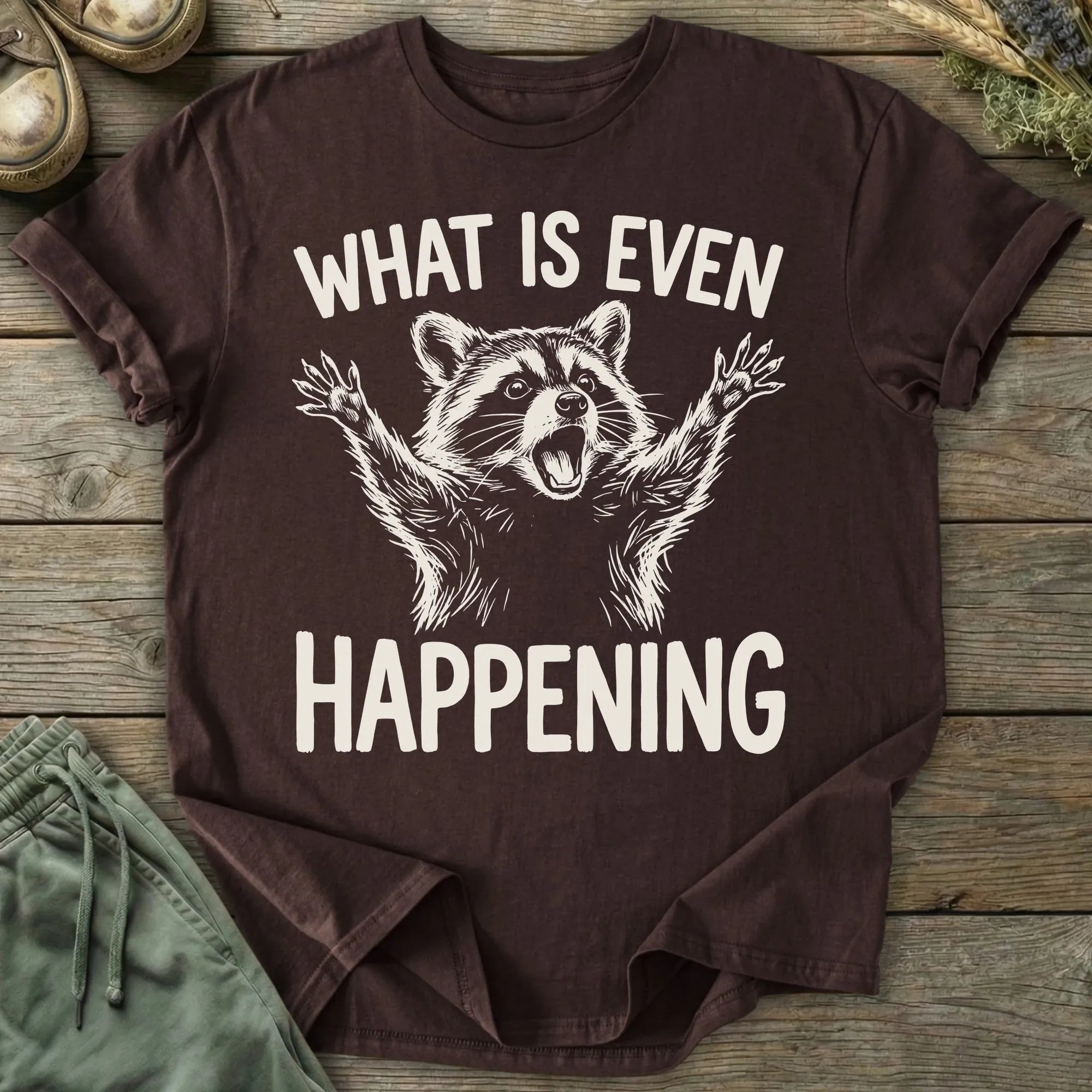 Printify T-Shirt What Is Even Happening T-Shirt