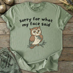 Printify T-Shirt What My Face Said Owl T-Shirt