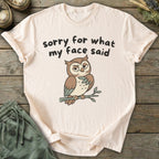 Printify T-Shirt What My Face Said Owl T-Shirt