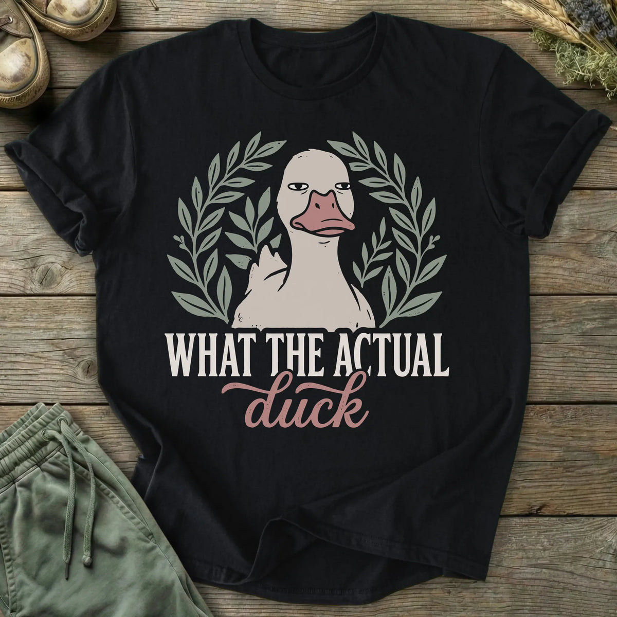 Printify T-Shirt What The Actual Duck T-Shirt