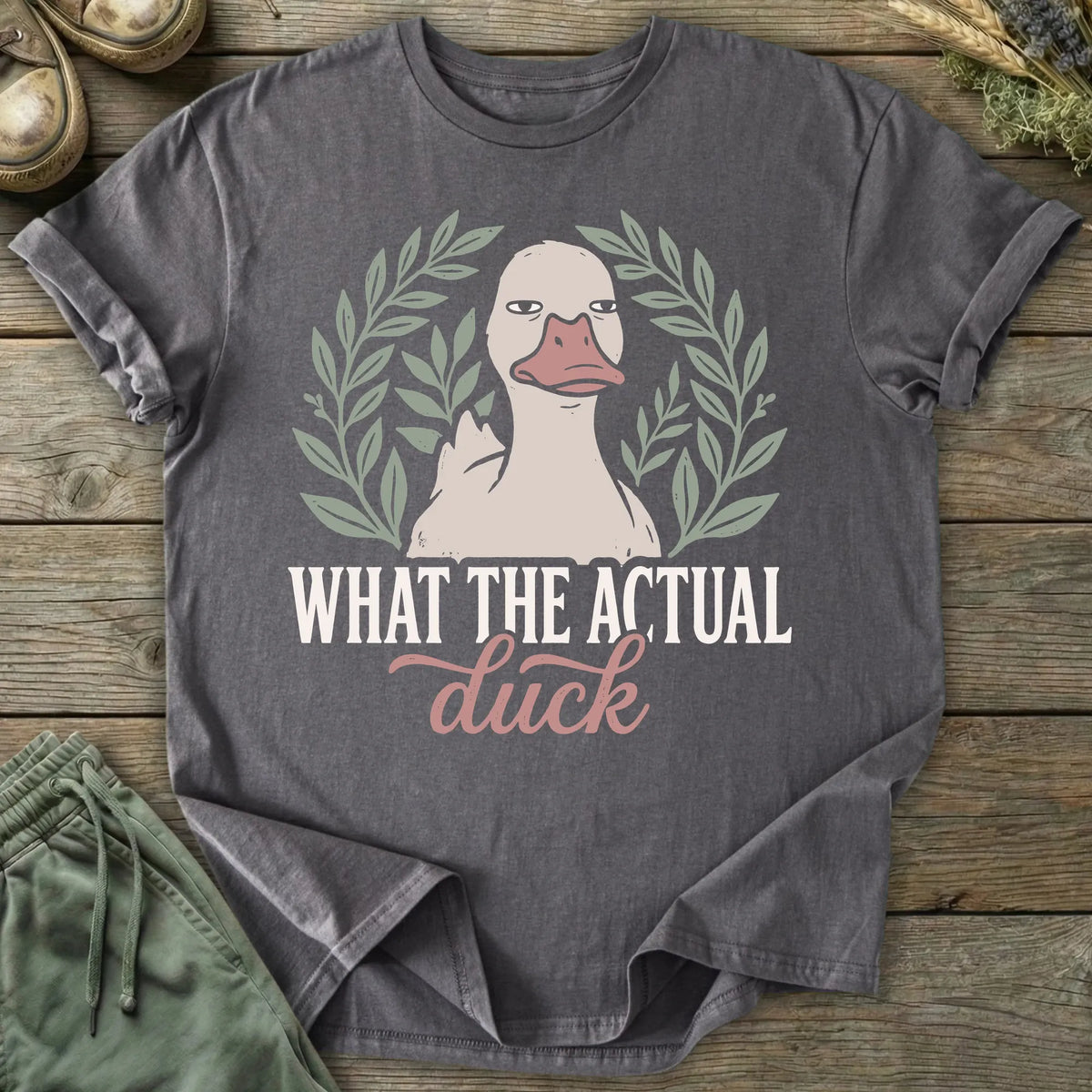 Printify T-Shirt What The Actual Duck T-Shirt