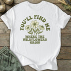 Printify T-Shirt Where Wildflowers Grow T-Shirt