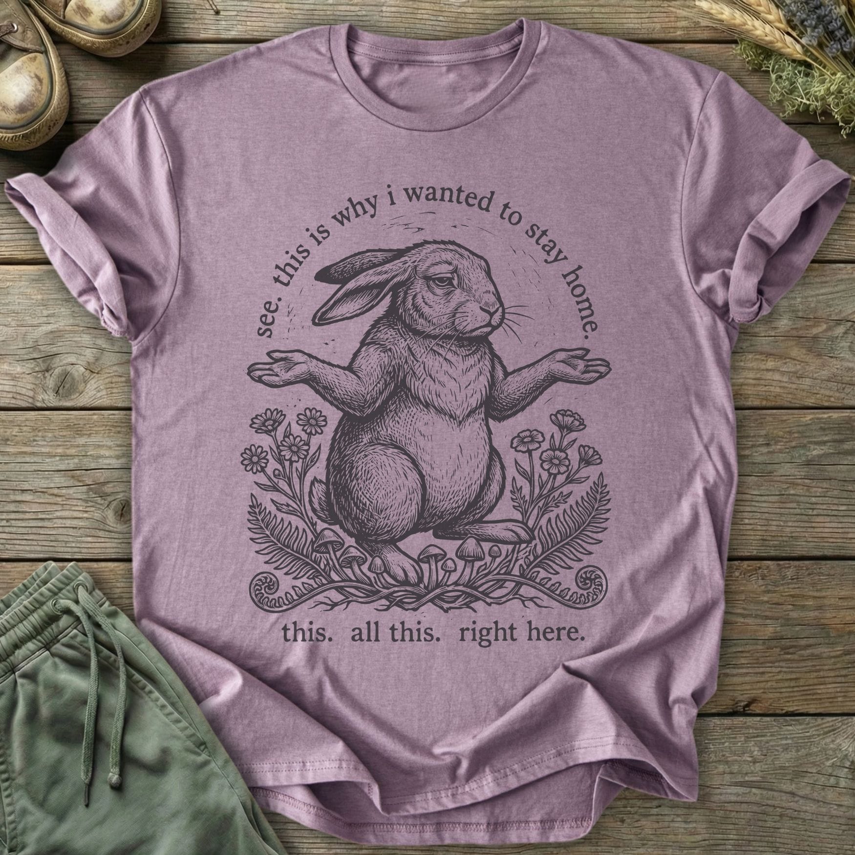 Printify T-Shirt Why I Stay Home T-Shirt