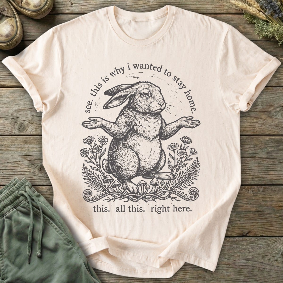 Printify T-Shirt Why I Stay Home T-Shirt