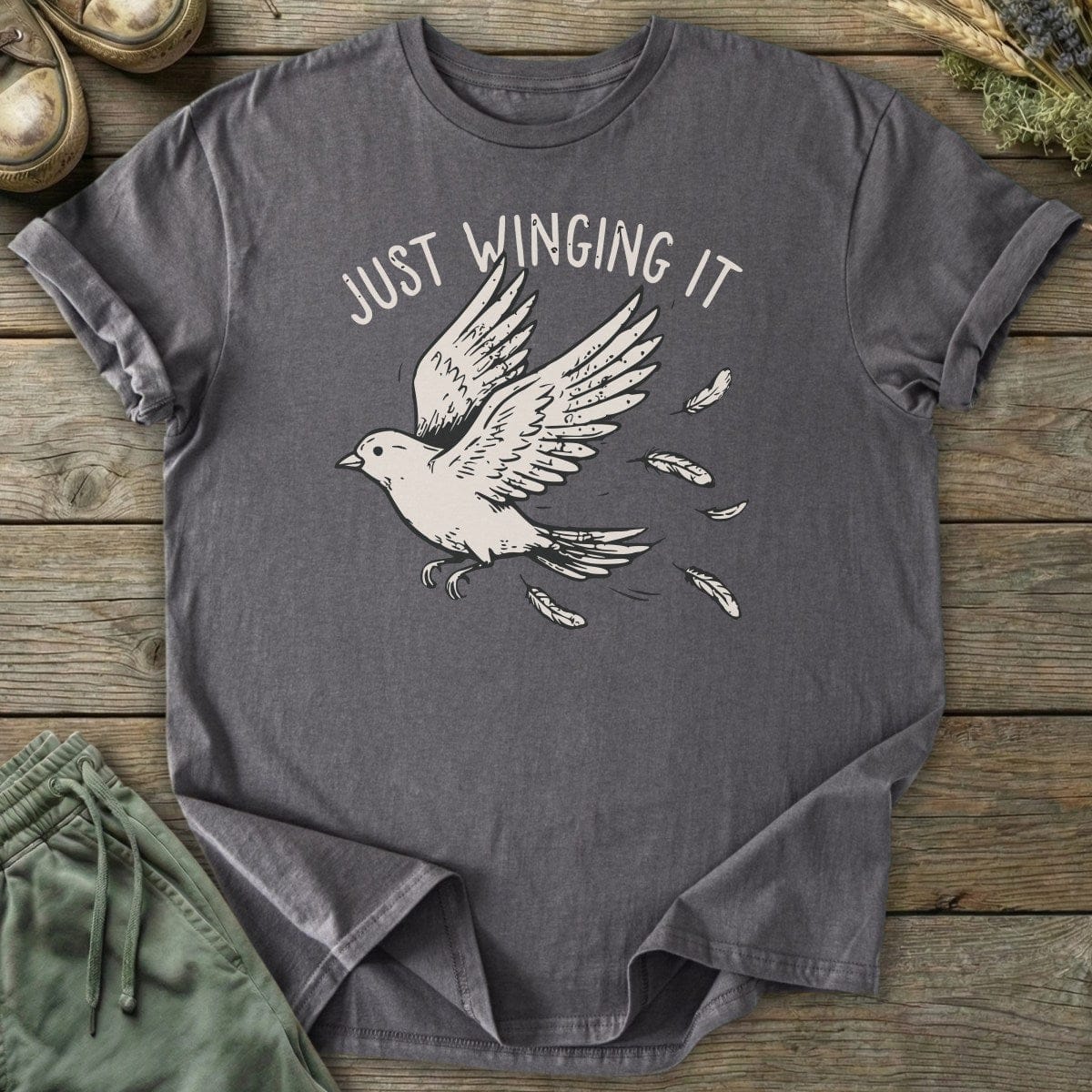 Printify T-Shirt Winging It Bird T-Shirt