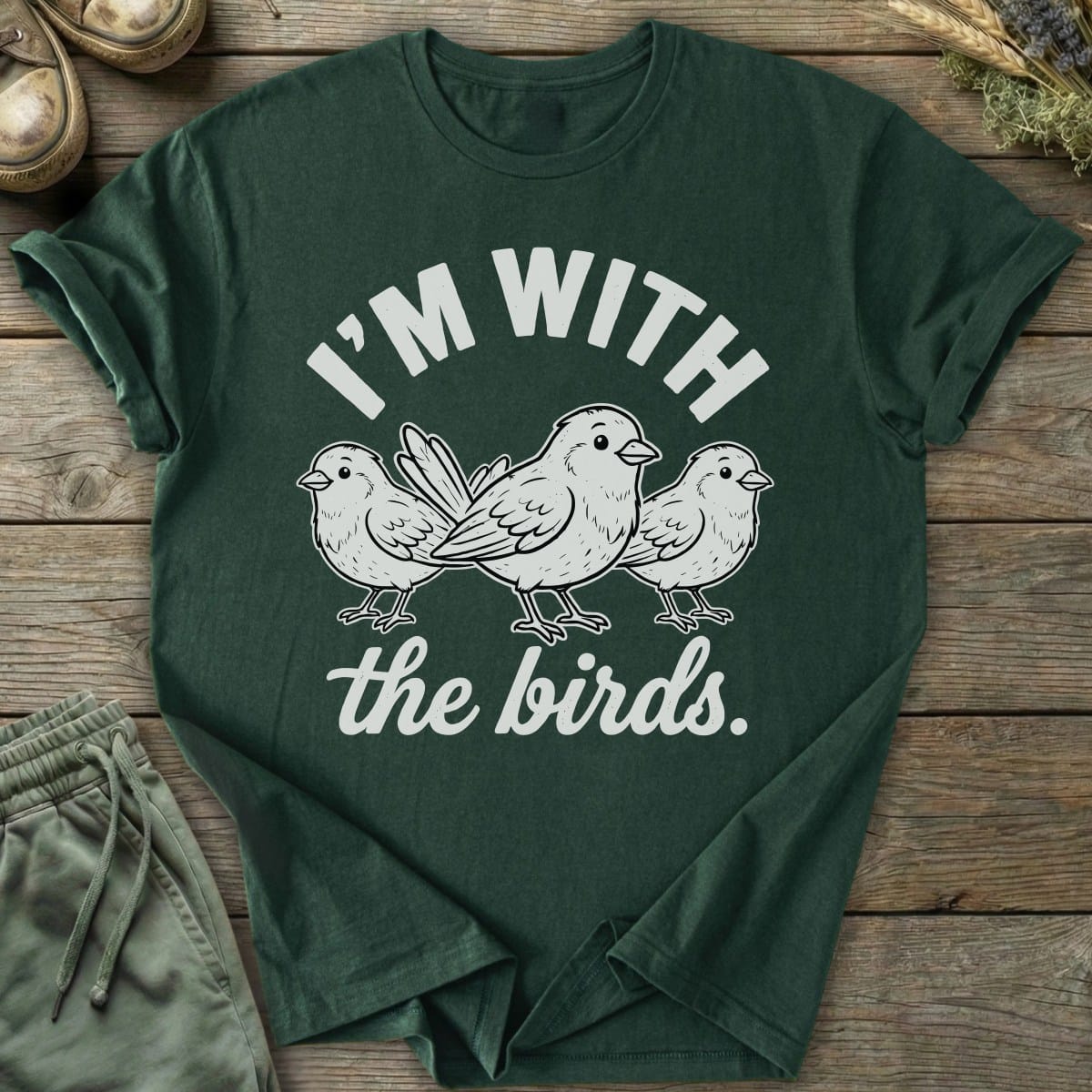 Printify T-Shirt With The Birds T-Shirt