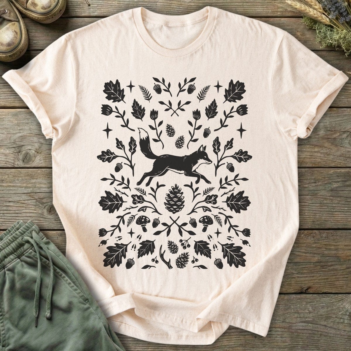 Printify T-Shirt Woodland Fox T-Shirt