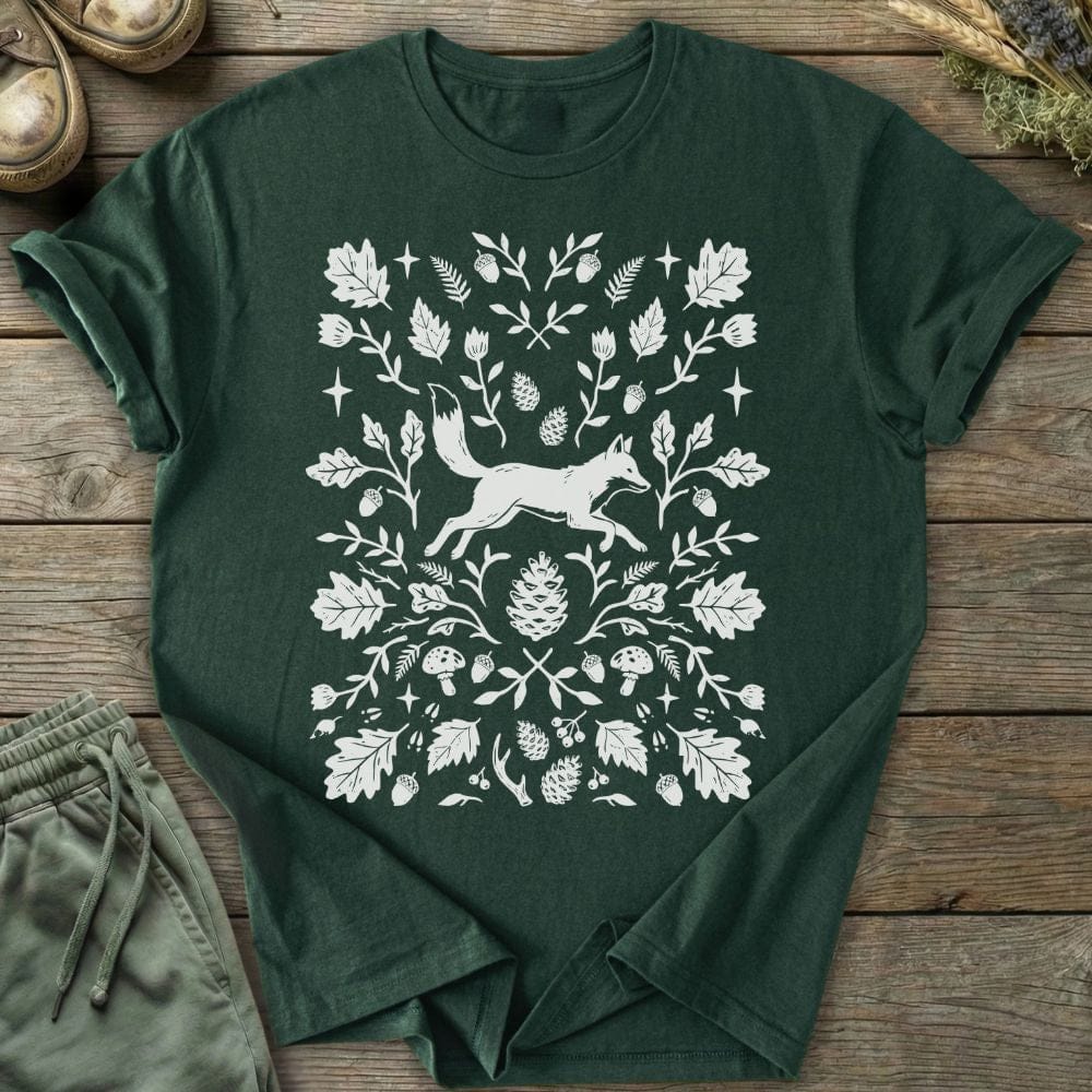 Printify T-Shirt Woodland Fox T-Shirt