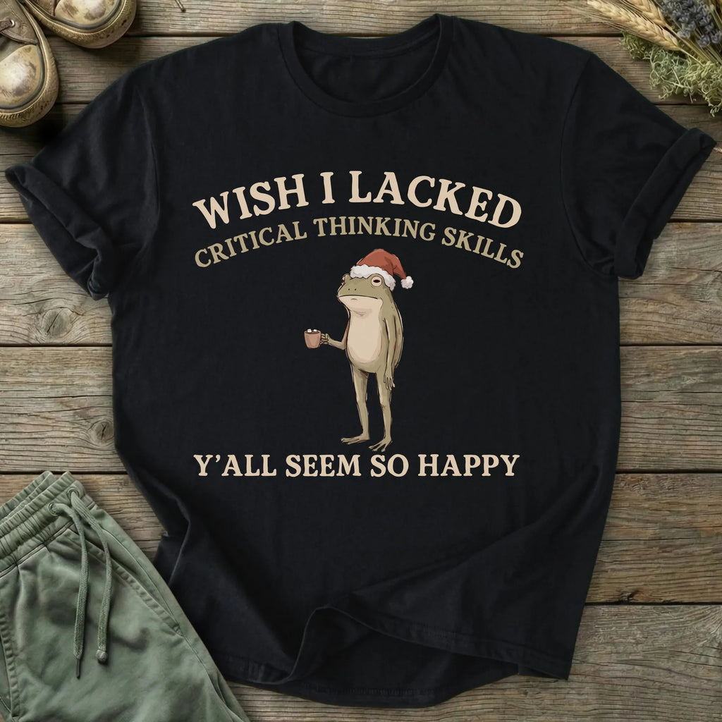 Printify T-Shirt Xmas Critical Thinking Skills T-Shirt
