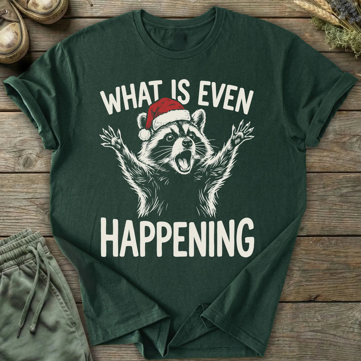 Printify T-Shirt Xmas What Is Happening T-Shirt