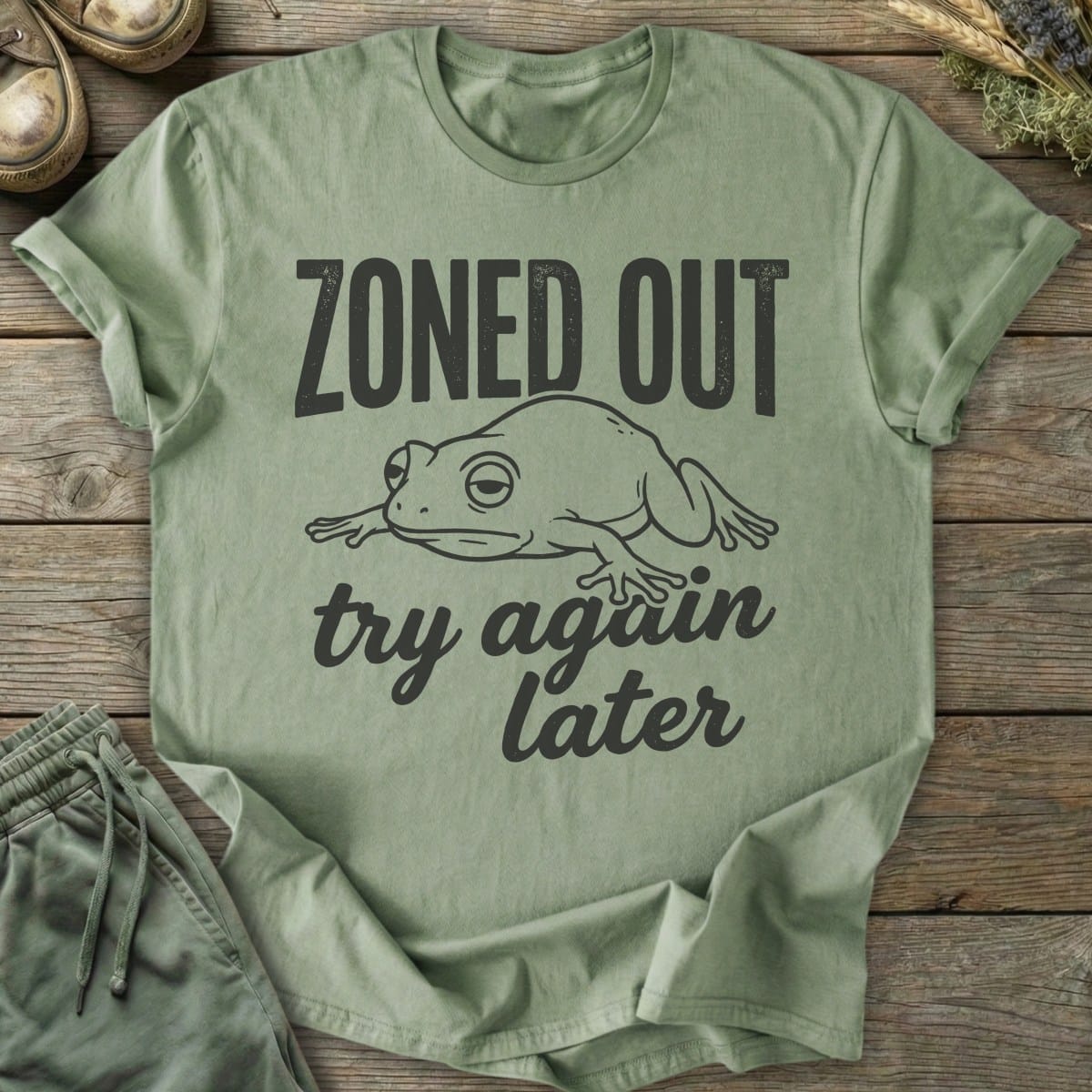 Printify T-Shirt Zoned Out Frog T-Shirt