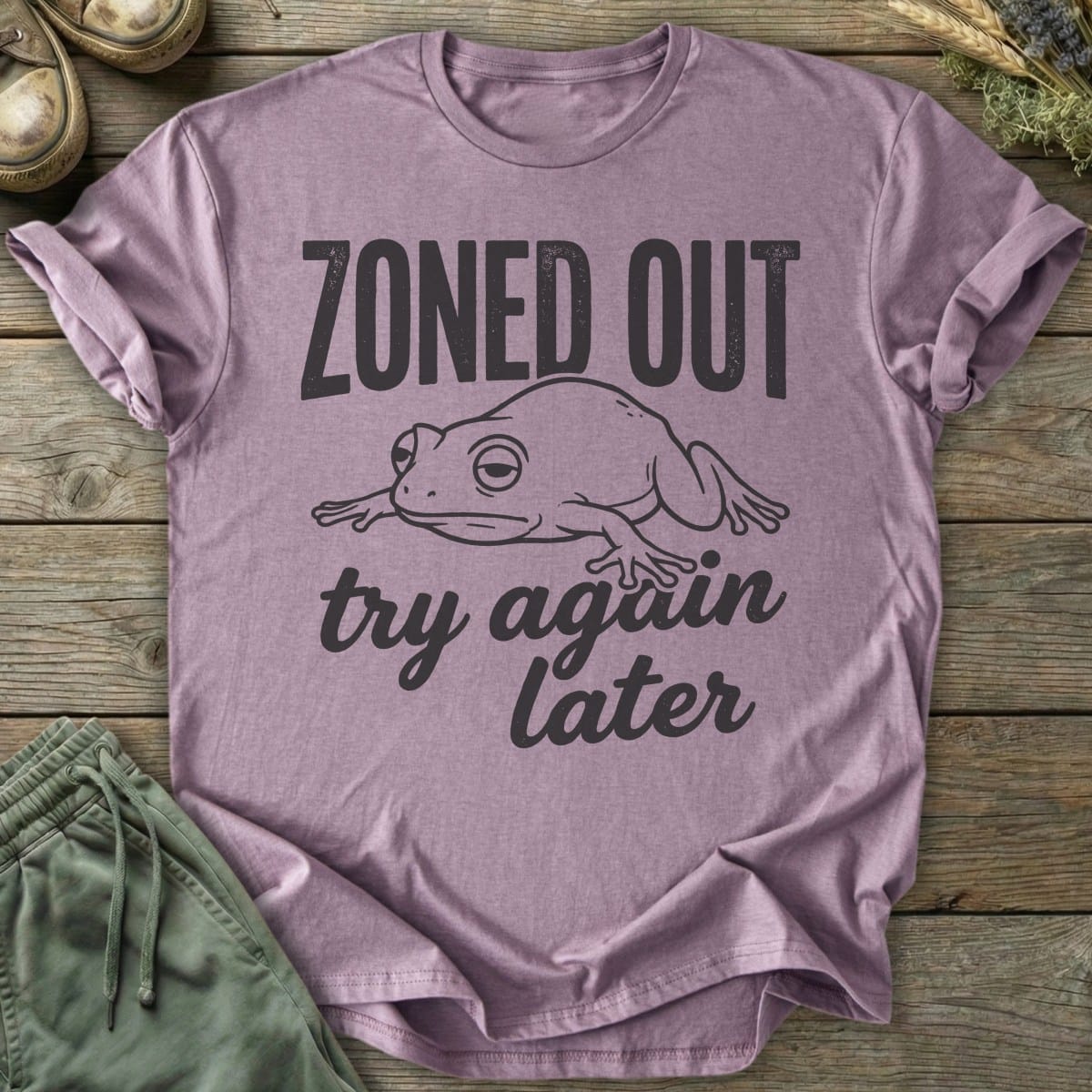 Printify T-Shirt Zoned Out Frog T-Shirt