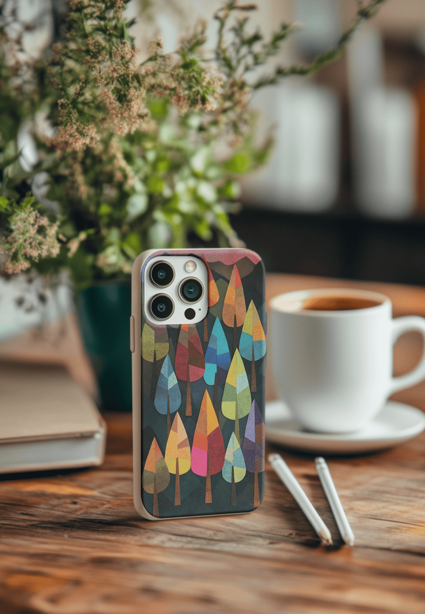 Stepping Green Phone Case Abstract Forest Bio Case