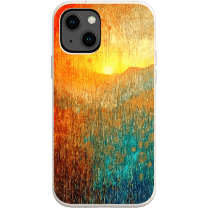 Stepping Green Phone Case Abstract Sunset Bio Case