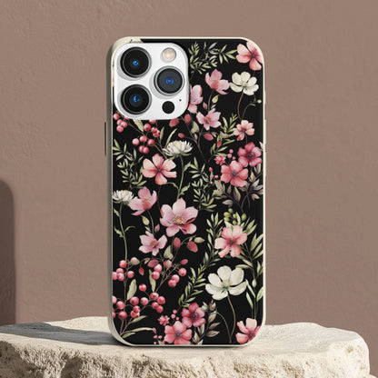 Stepping Green Phone Case Black Rose Floral Bio Case