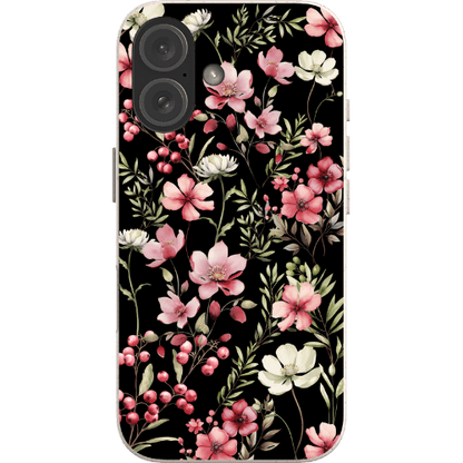 Stepping Green Phone Case Black Rose Floral Bio Case