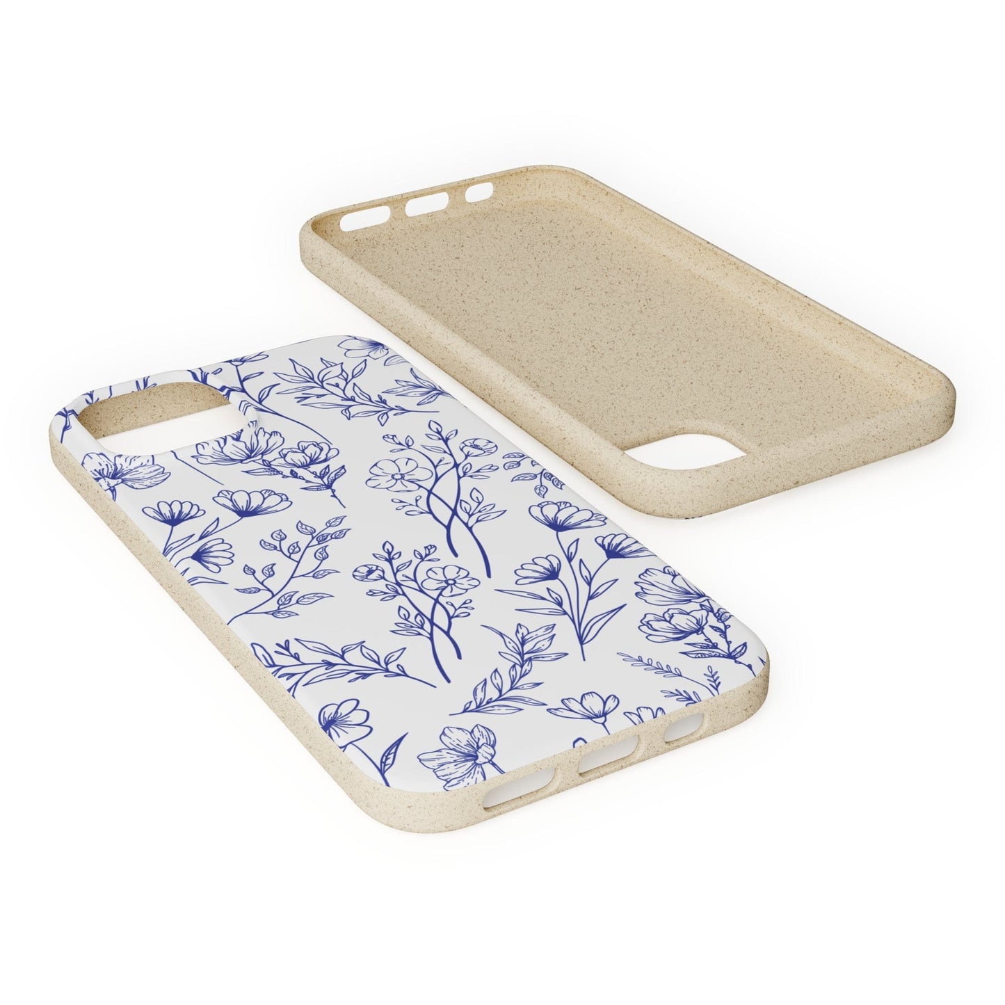 Stepping Green Phone Case Blue Floral Bio Case