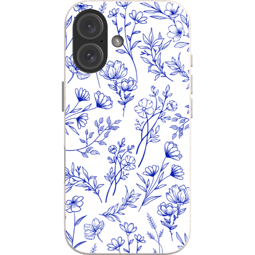 Stepping Green Phone Case Blue Floral Bio Case