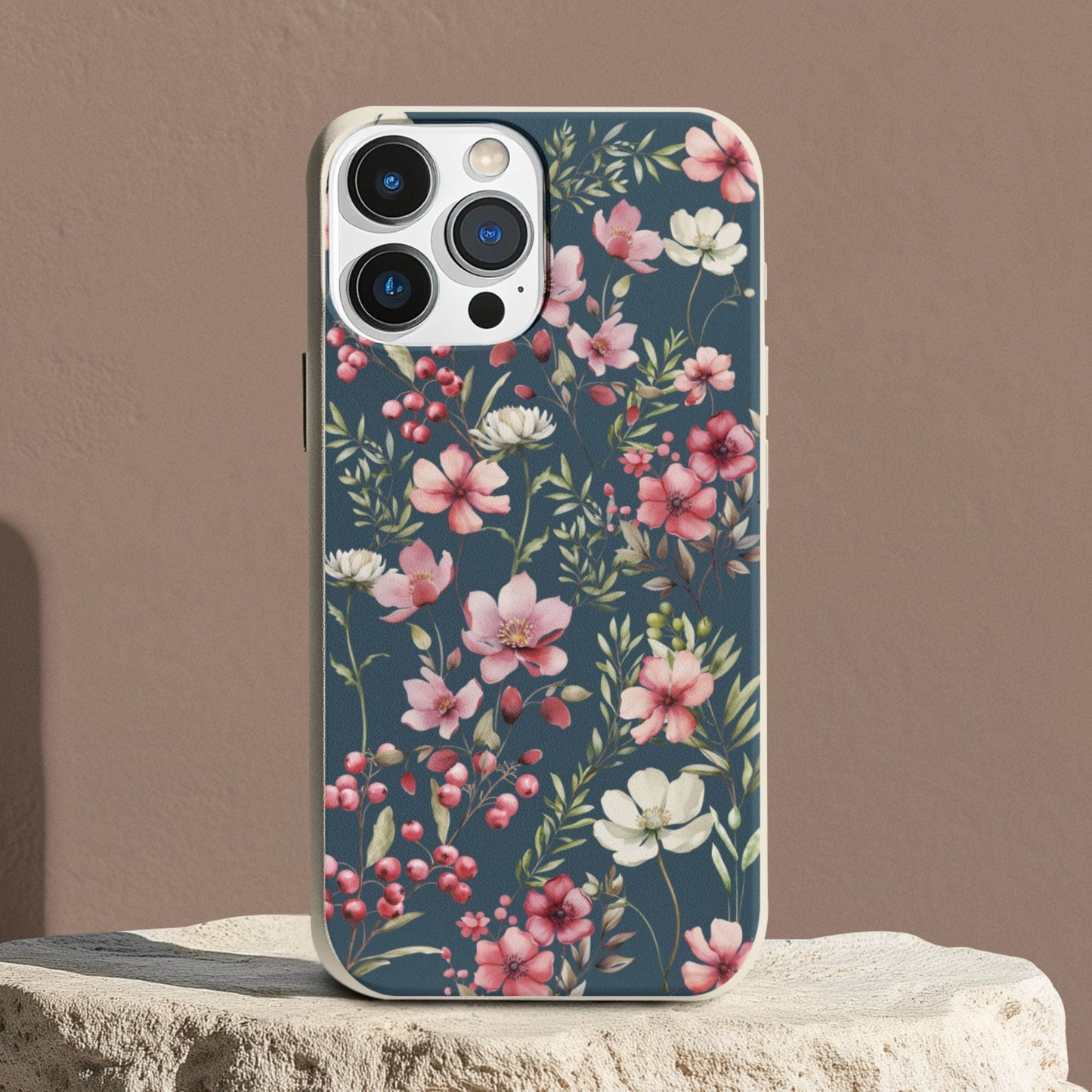 Stepping Green Phone Case Blue Rose Floral Bio Case