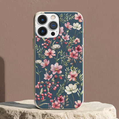 Stepping Green Phone Case Blue Rose Floral Bio Case