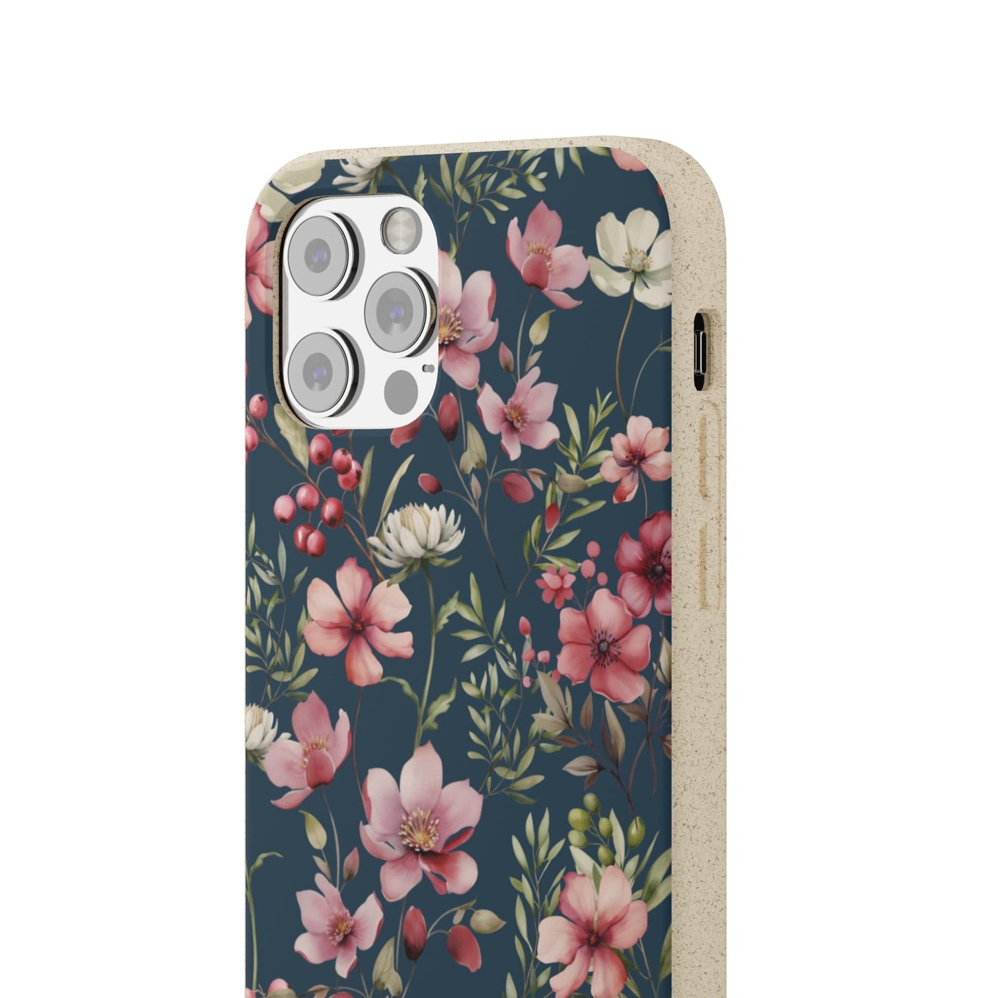 Stepping Green Phone Case Blue Rose Floral Bio Case