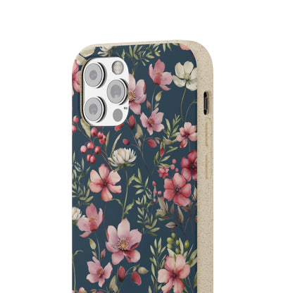 Stepping Green Phone Case Blue Rose Floral Bio Case
