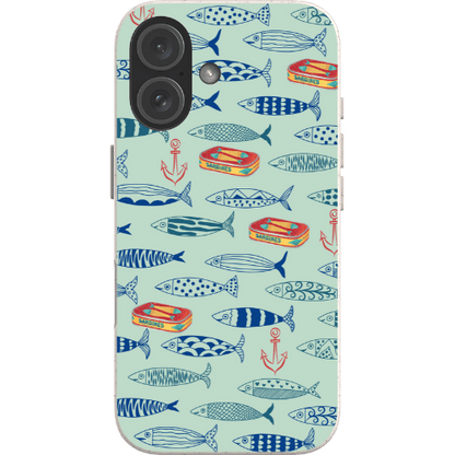 Stepping Green Phone Case Blue Sardines Bio Case