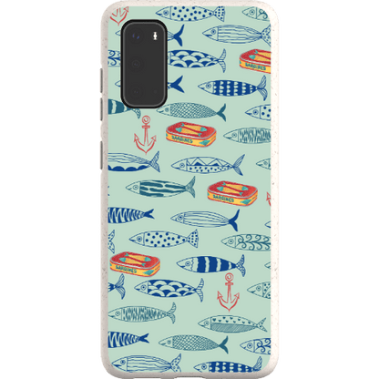 Stepping Green Phone Case Blue Sardines Bio Case