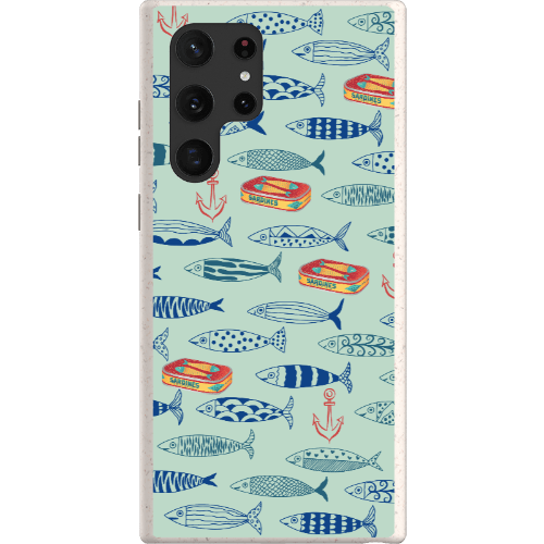 Stepping Green Phone Case Blue Sardines Bio Case