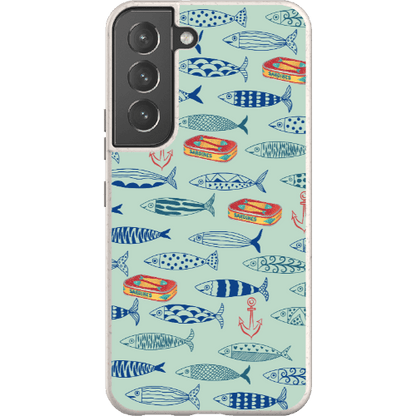 Stepping Green Phone Case Blue Sardines Bio Case