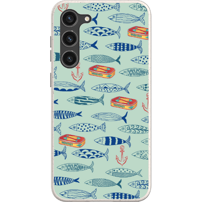 Stepping Green Phone Case Blue Sardines Bio Case