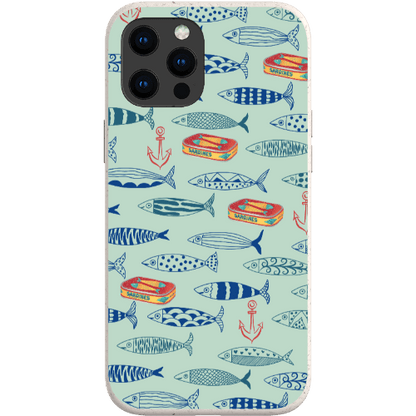 Stepping Green Phone Case Blue Sardines Bio Case