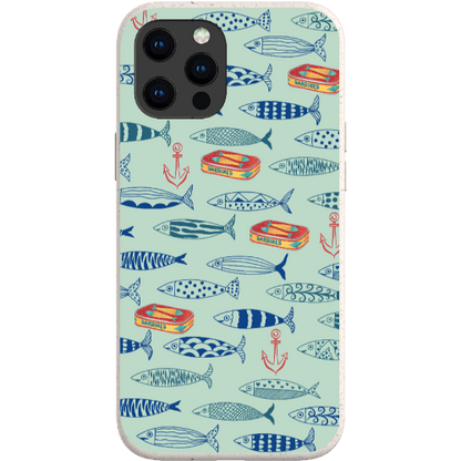 Stepping Green Phone Case Blue Sardines Bio Case
