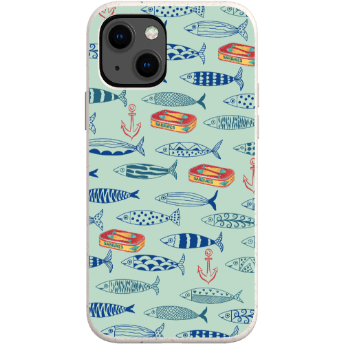 Stepping Green Phone Case Blue Sardines Bio Case