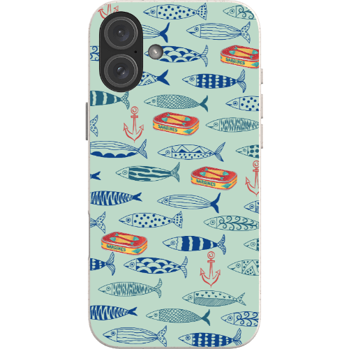 Stepping Green Phone Case Blue Sardines Bio Case