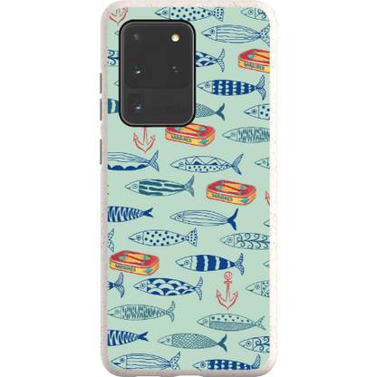Stepping Green Phone Case Blue Sardines Bio Case
