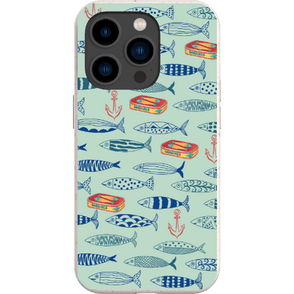 Stepping Green Phone Case Blue Sardines Bio Case