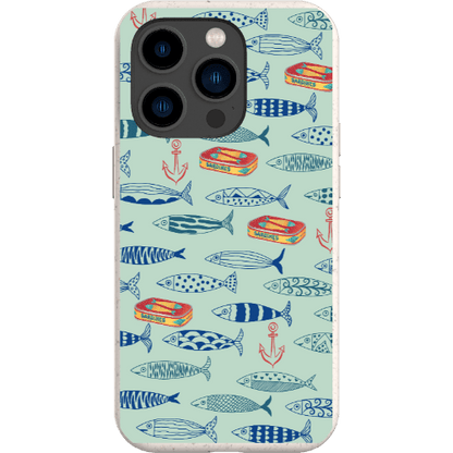 Stepping Green Phone Case Blue Sardines Bio Case