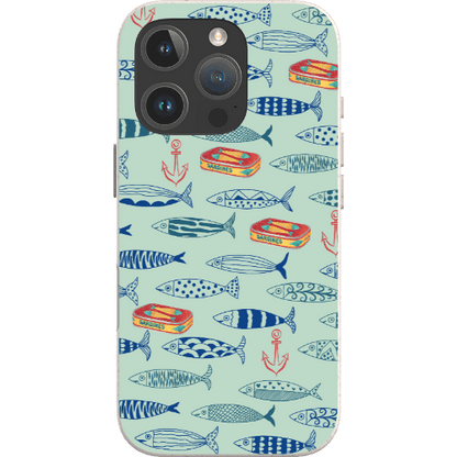 Stepping Green Phone Case Blue Sardines Bio Case