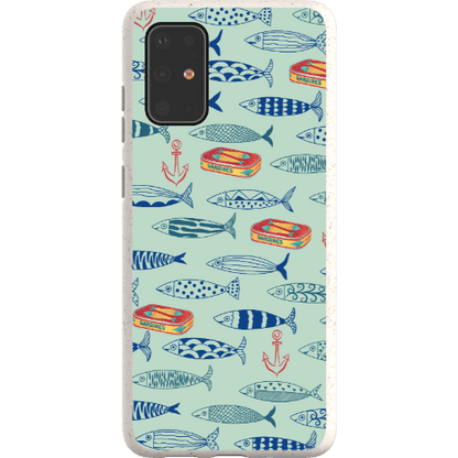 Stepping Green Phone Case Blue Sardines Bio Case