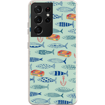 Stepping Green Phone Case Blue Sardines Bio Case