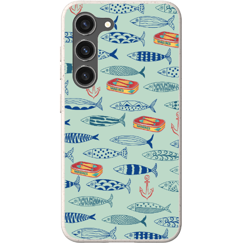 Stepping Green Phone Case Blue Sardines Bio Case
