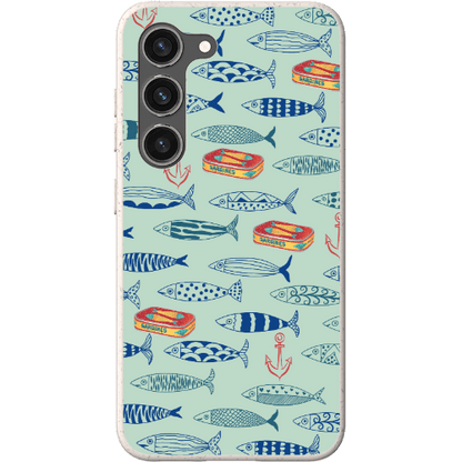 Stepping Green Phone Case Blue Sardines Bio Case