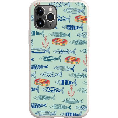 Stepping Green Phone Case Blue Sardines Bio Case