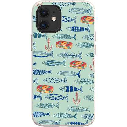 Stepping Green Phone Case Blue Sardines Bio Case