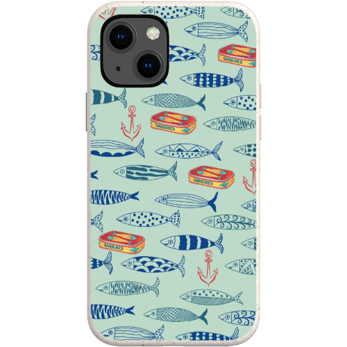 Stepping Green Phone Case Blue Sardines Bio Case